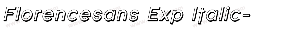 Florencesans Exp Italic字体转换
